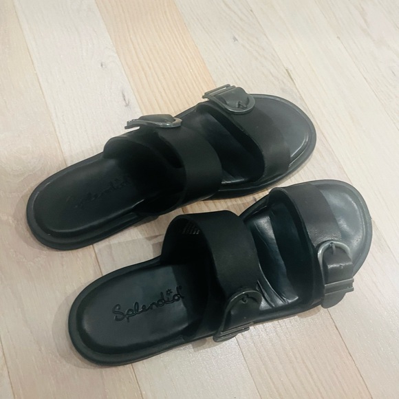 Splendid Leather Black Sandals - Size 9 - Picture 7 of 9